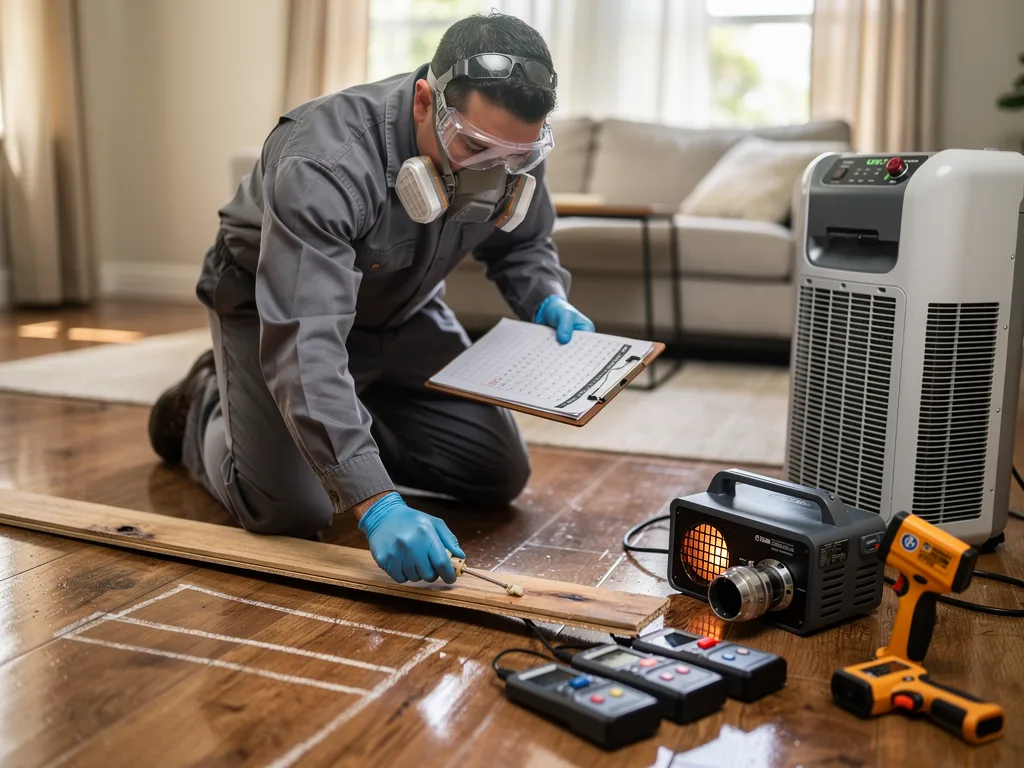 Hardwood Floor Drying
